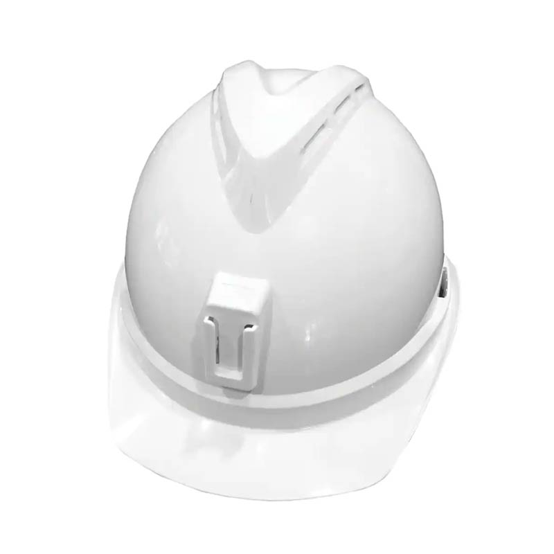 MSA V-Gard 500 Cap with Plastic Lamp Bracket - White