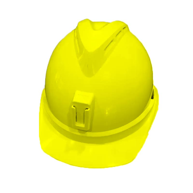 MSA V-Gard 500 Cap with Plastic Lamp Bracket - Yellow