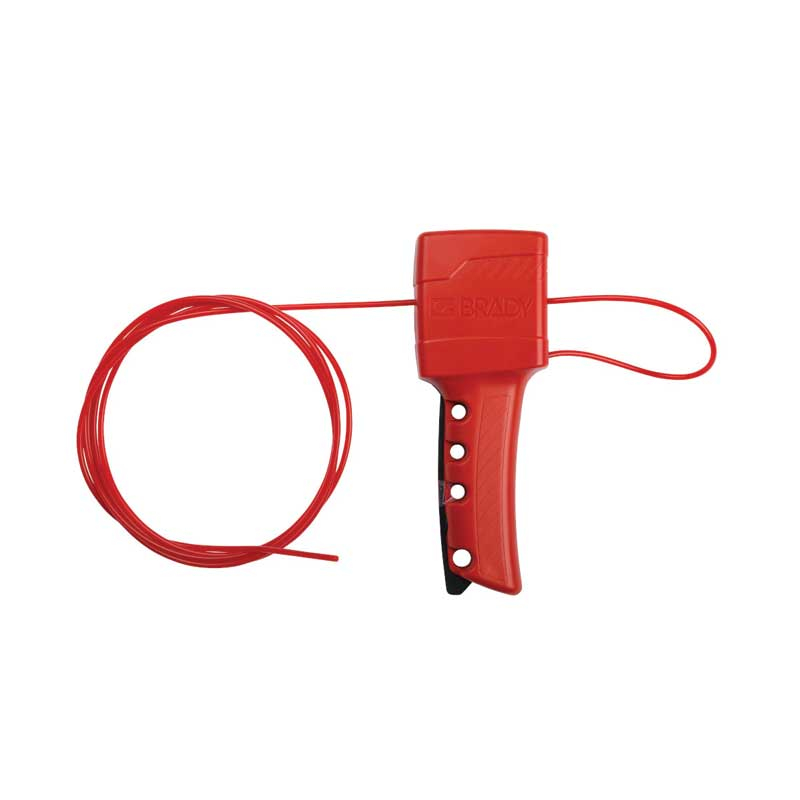 All Purpose Cable Lockout, Nylon Cable, Red