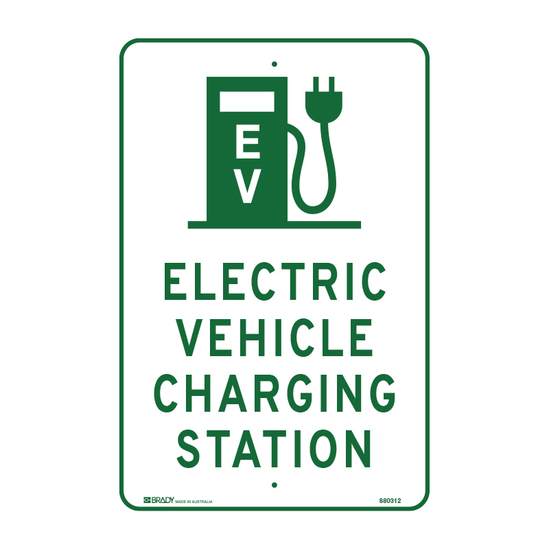 Parking Sign - Electric Vehicle Charging Station, 300 x 450mm, C2 Reflective Aluminium 