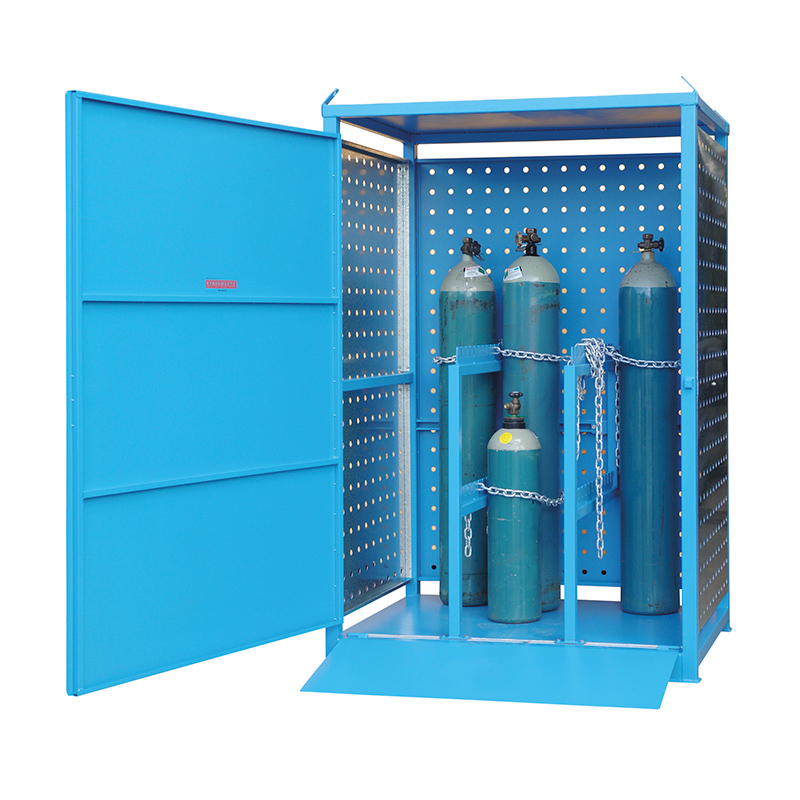 Gas Cylinder Storage  Cabinet Single Side Access Extra Large Blue