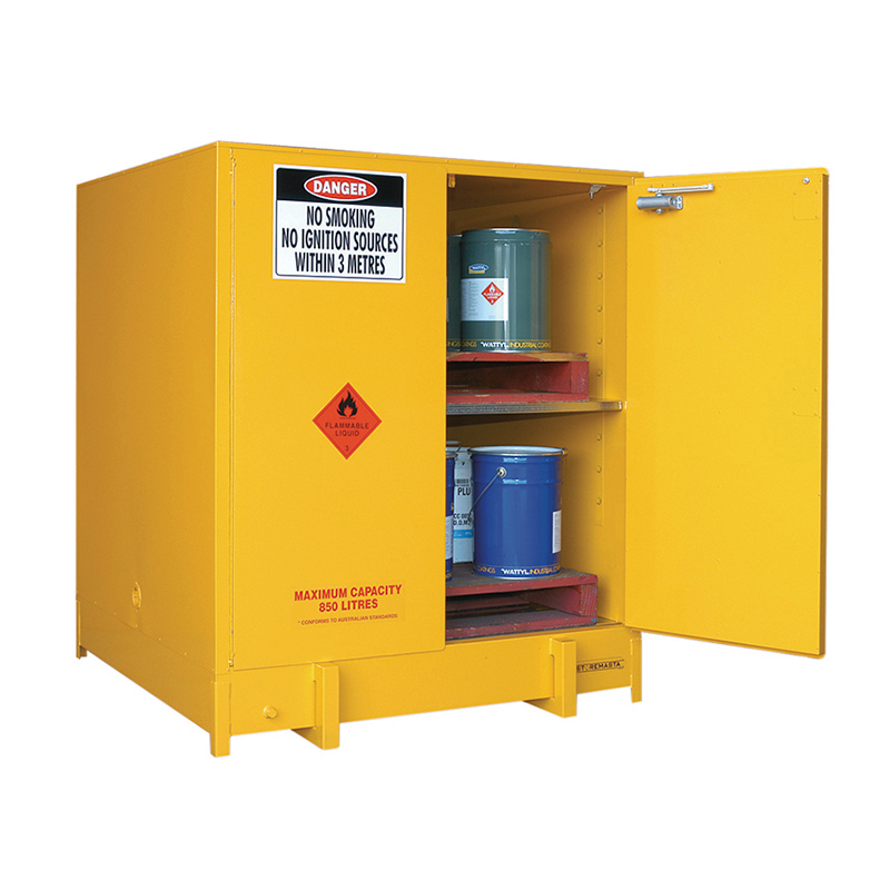 Flammable Liquid Storage Cabinet Pallet Store 850L Yellow