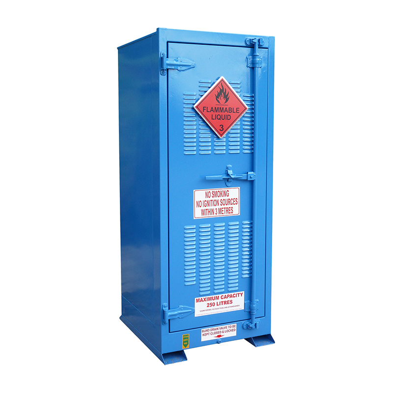 Outdoor Flammable Liquid Storage Cabinet Tall 250L Blue