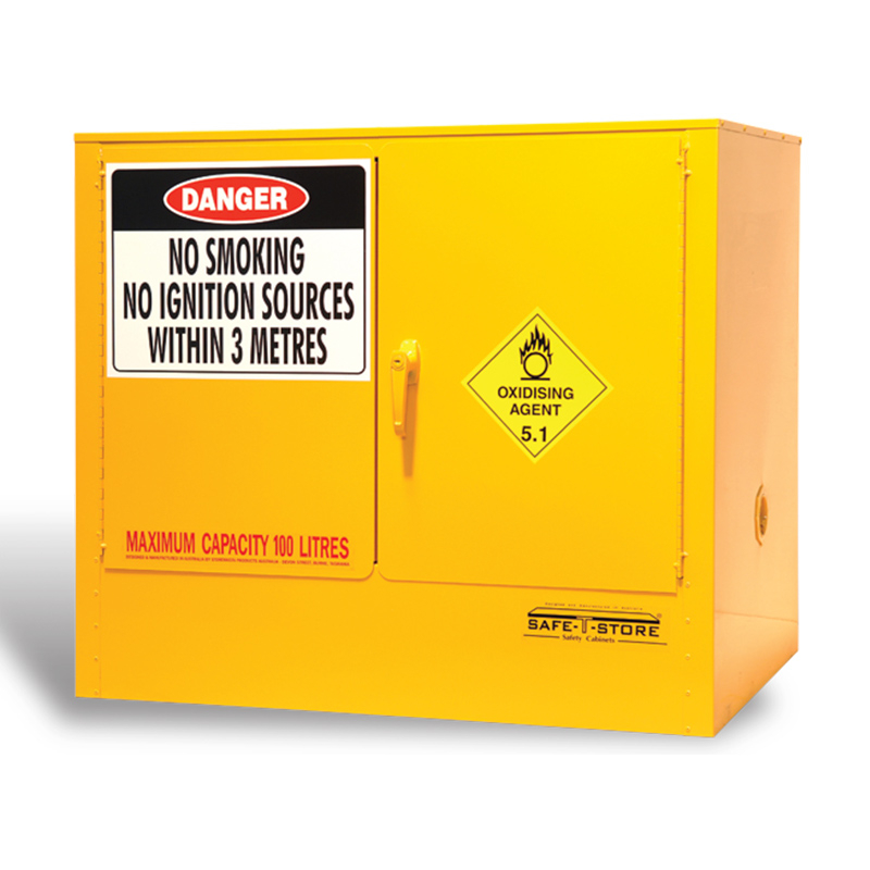 Oxidising Agent Storage Cabinet 100L Yellow