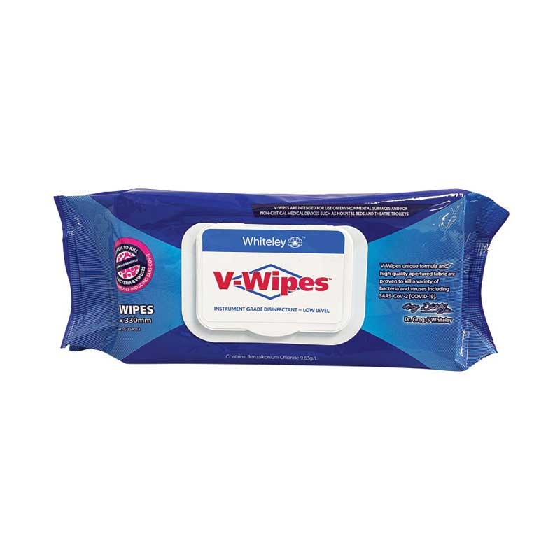 V-Wipes Hospital Grade Disinfectant Wipes - Pack of 80 Wipes