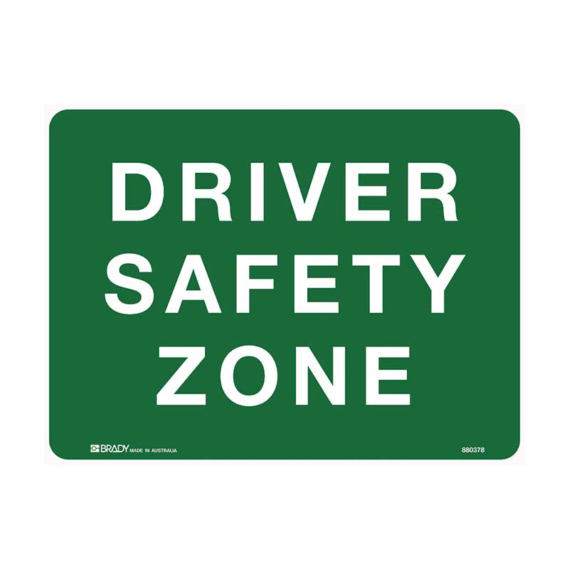 Driver Safety Zone Sign, 300 x 225mm, Poly