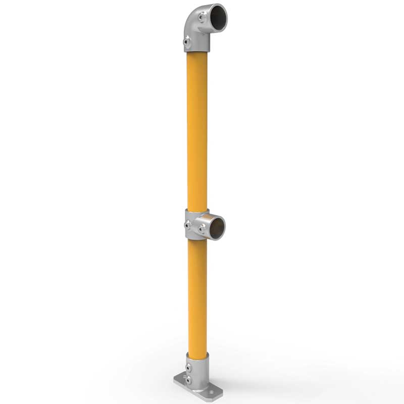 NoWeld Pedestrian Safety Guard/Handrail End Post Kit