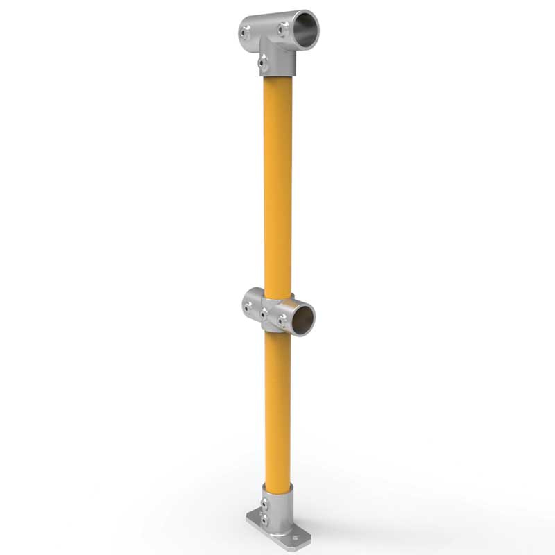 NoWeld Pedestrian Safety Guard/Handrail Through Post Kit