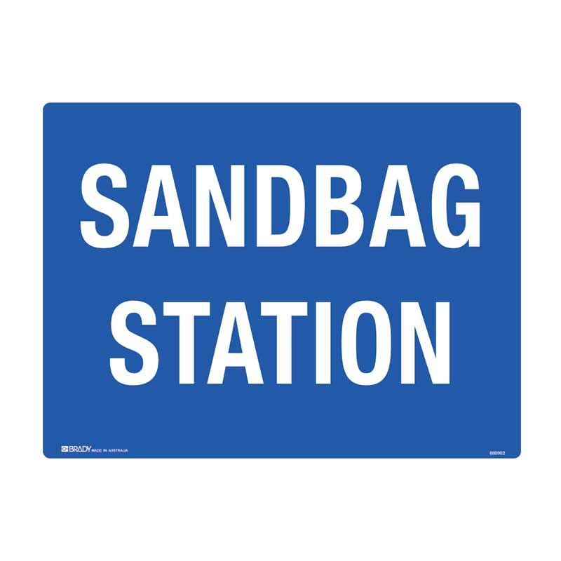 Sandbag Station Sign, 600 x 450mm, Metal