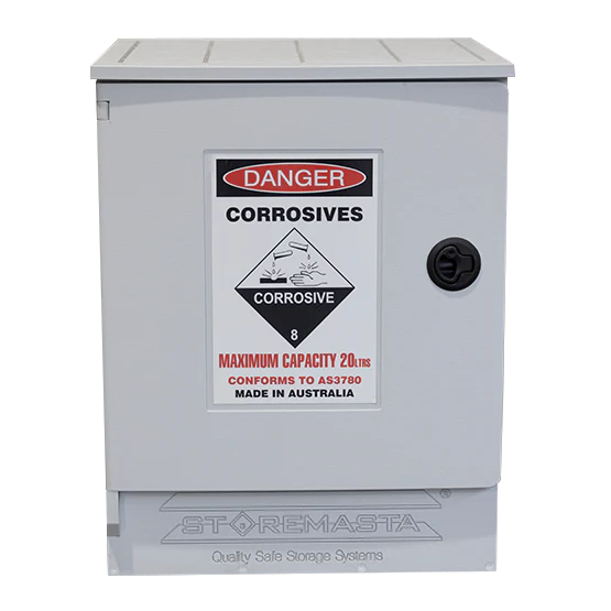 Polyethylene Corrosive Substance Storage Cabinet - 20L, Grey