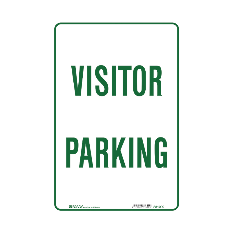Visitor Parking Sign, 225mm (W) x 335mm (H), Metal