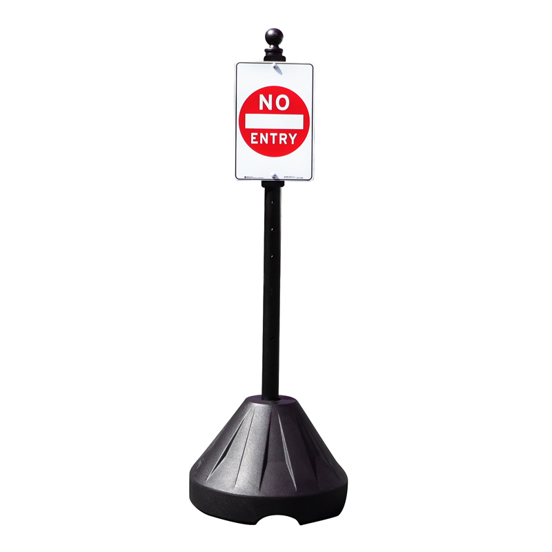 Tip N Roll Portable Stand and Sign Kit - No Entry Sign, 225mm (W) x 335mm (H), Metal