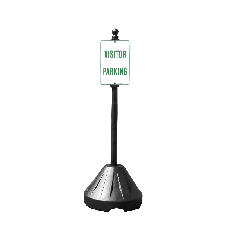 Tip N Roll Portable Stand and Sign Kit - Visitor Parking Sign, 225 x 335mm, Metal
