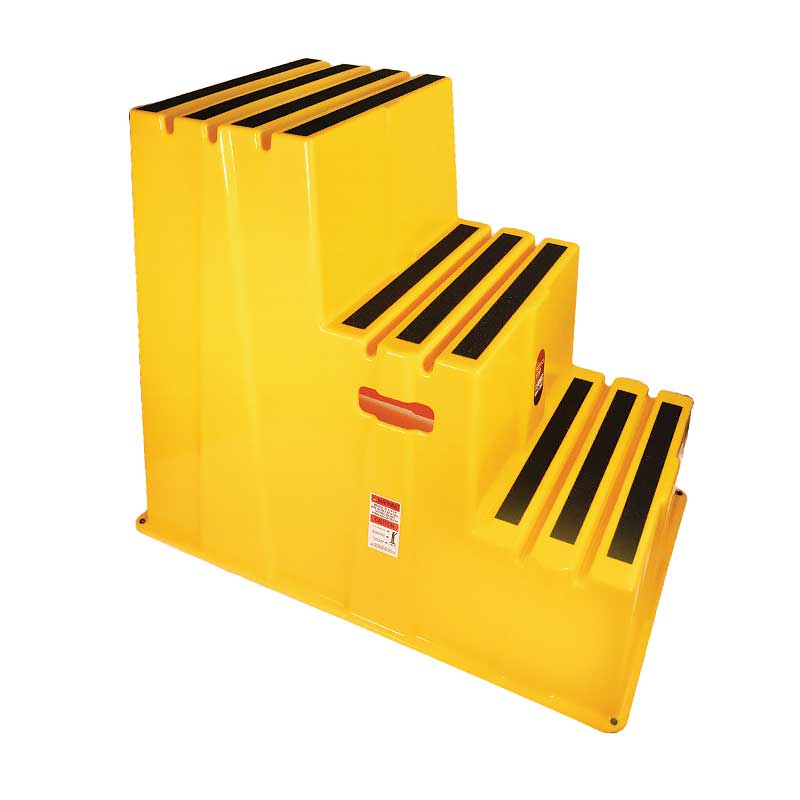 Value Safety 3 Step Stool Stairs, Yellow, 150kg Capacity