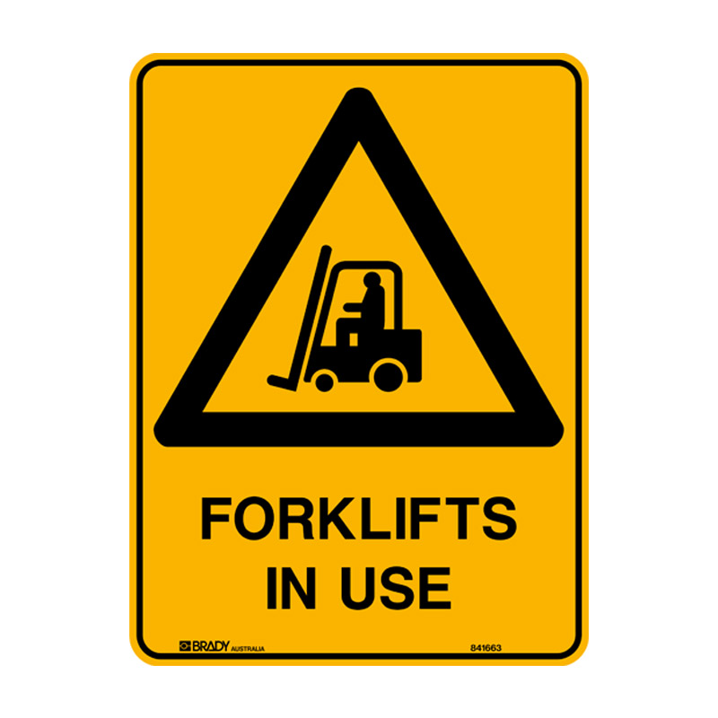 Warning Signs - Forklifts In Use, Polypropylene 225 x 300mm