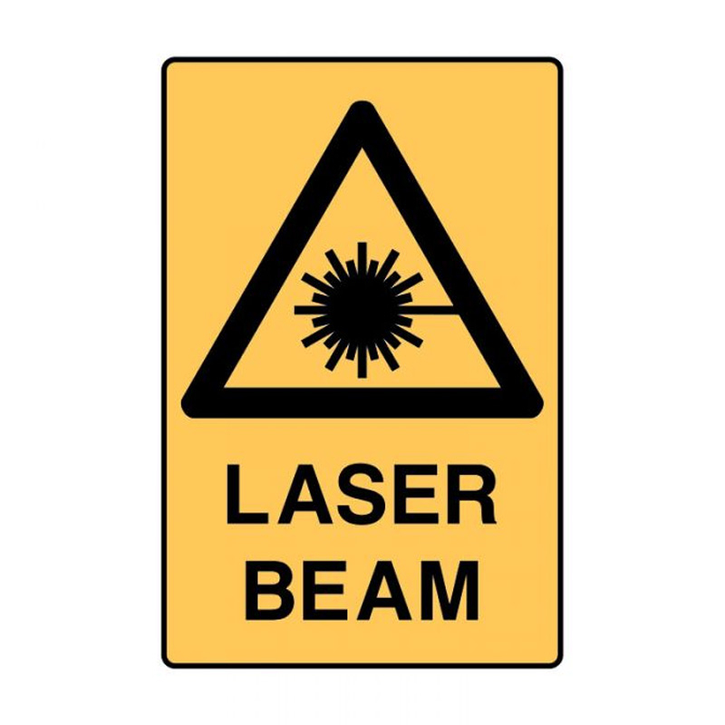 Caution Signs -  Laser Beam, 450mm (W) x 600mm (H), Polypropylene