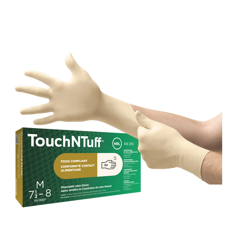 Ansell TouchNTuff® 69-210 Disposable Latex Glove S