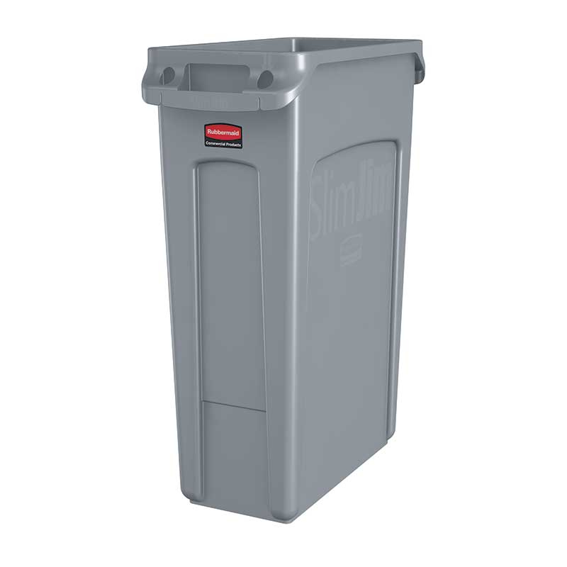 Rubbermaid Slim Jim Container, 87L, 279.4mm (W) x 558.8mm (L) x 762mm (H), Grey 