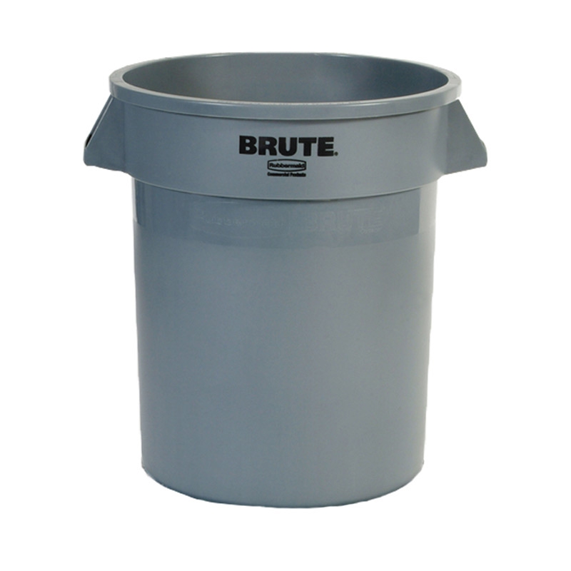 Rubbermaid Brute Round Rubbish Bin Containers, 37.9L - Grey
