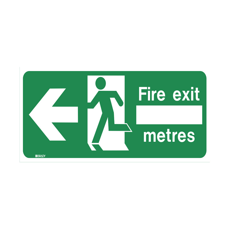 Exit And Evacuation Floor Signs  - Arr/L Man/Rl Fire Exit Metres