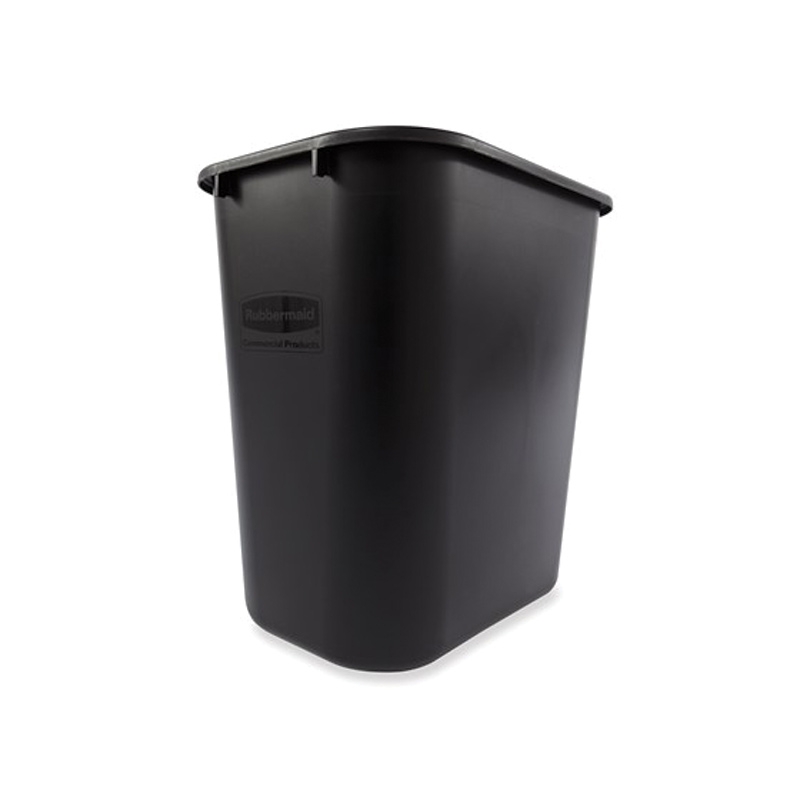Rubbermaid Trash Can 26.5L, Black, No Symbol, 380mm (W) x 260mm (W) x 365mm (L)