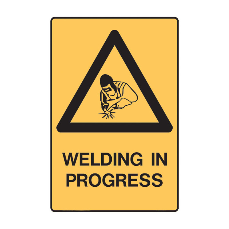 Warning Signs - Welding In Progress, 450mm (W) x  600mm (H), Metal