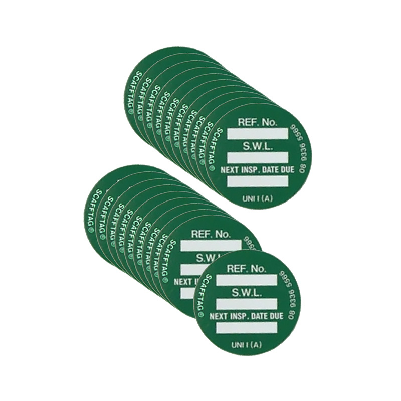 Unitag Safe Working Load Insert, Green, Pack of 20