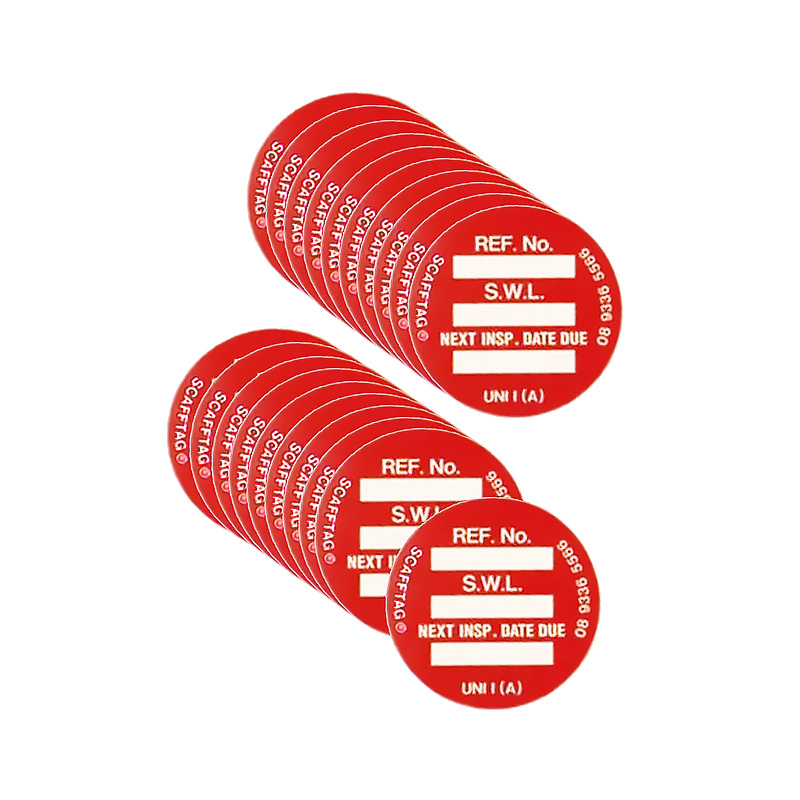 Unitag Safe Working Load Insert, Red, Pack of 20