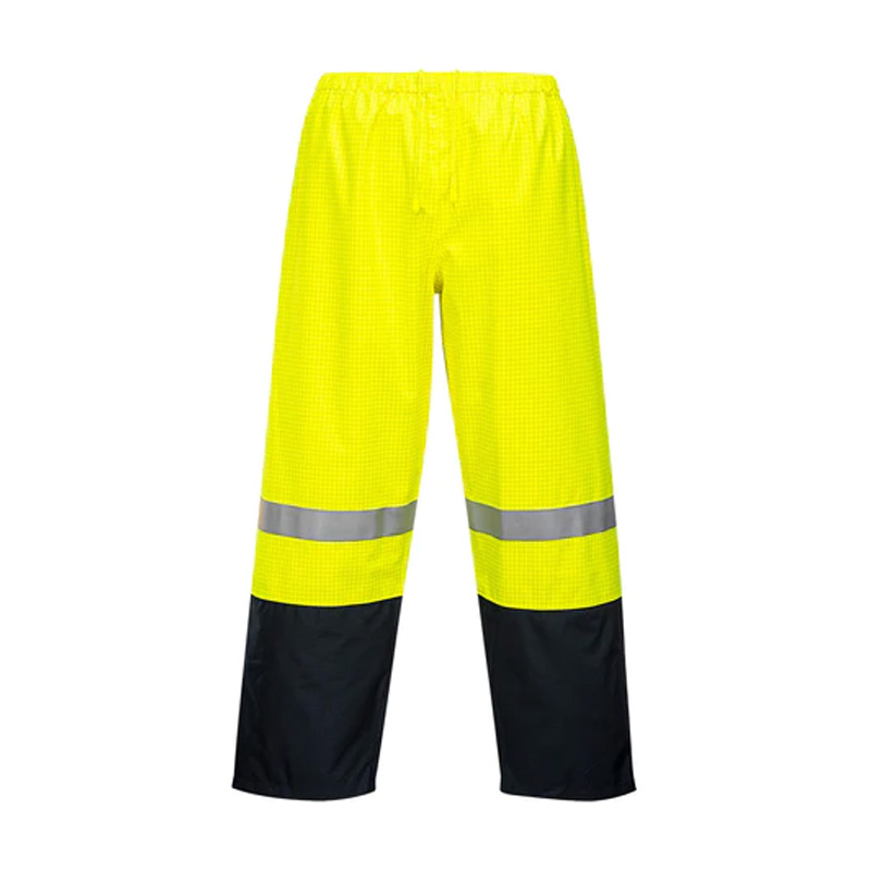 Antistatic, High Visibility & Waterproof Safety Wear - Pull on Pants, 2XL, Hi-Vis Yellow & Navy