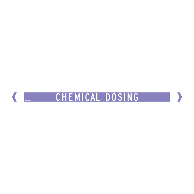Standard Pipe Marker, Self Adhesive, Chemical Dosing, 40-75mm O.D. - Pack of 10