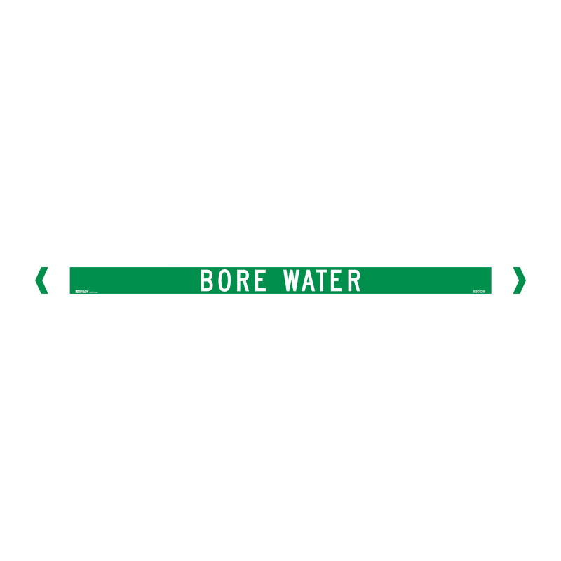 Standard Pipe Marker, Self Adhesive, Bore Water, 40-75mm O.D. - Pack of 10 