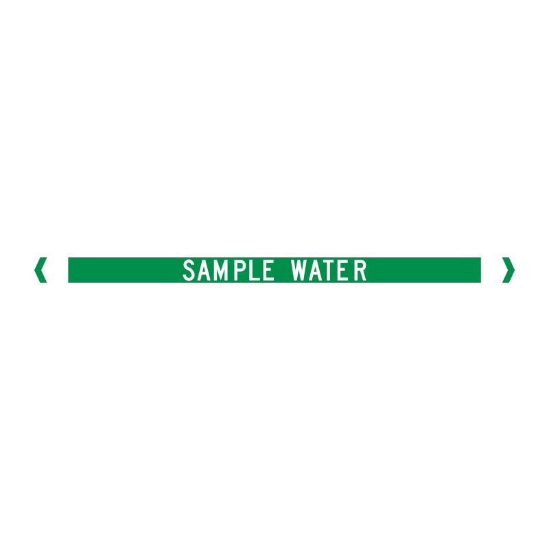 Standard Pipe Marker, Self Adhesive, Sample Water, 40-75mm O.D. - Pack of 10 