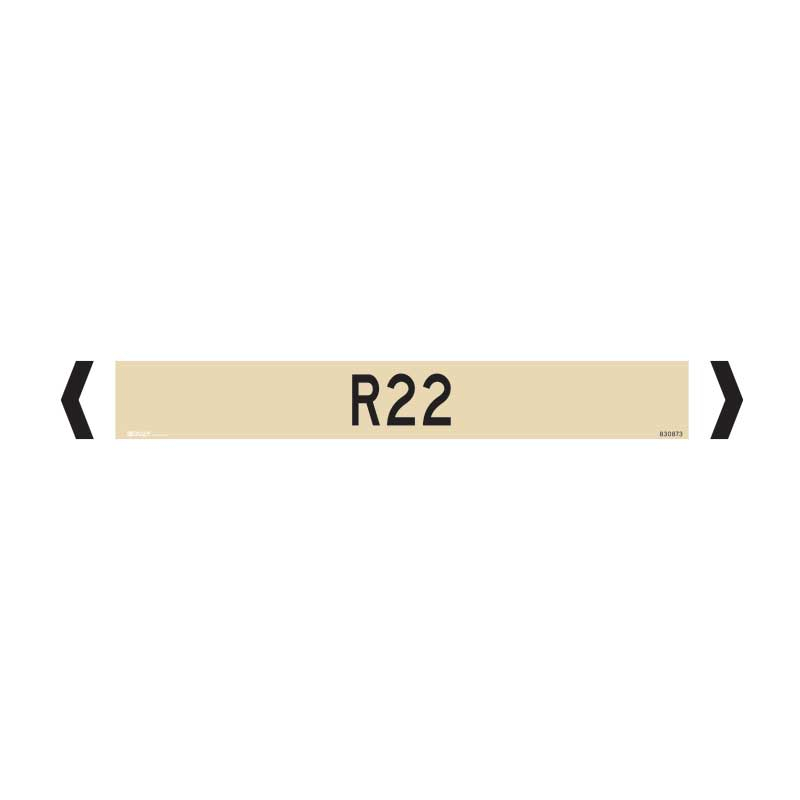 Standard Pipe Marker, Self Adhesive, R22, Over 75mm O.D. - Pack of 10 
