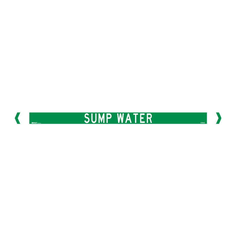 Standard Pipe Marker, Self Adhesive, Sump Water, 40-75mm O.D. - Pack of 10 