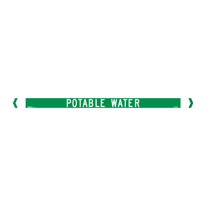 Standard Pipe Marker, Self Adhesive, Potable Water, 40-75mm O.D. - Pack of 10 