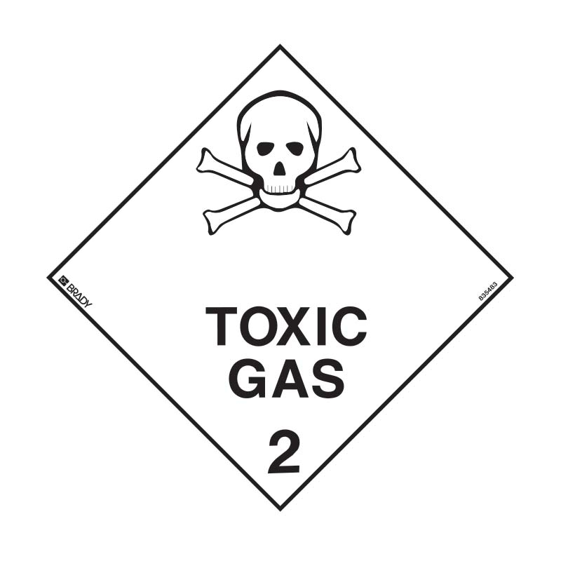 Hazardous Material Placards, Label - Toxic Gas 2