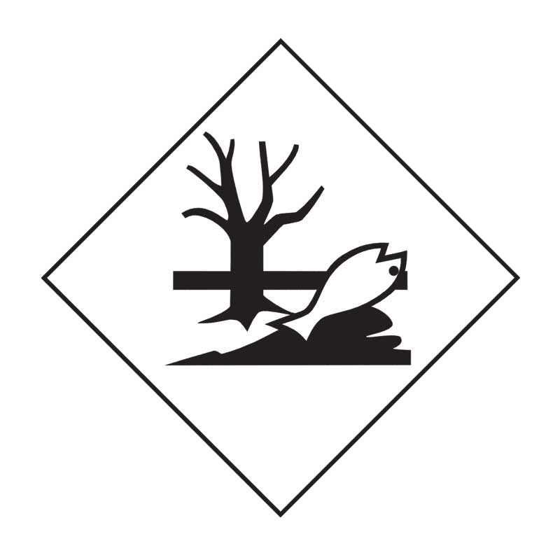 Dangerous Goods Markers  - Environmentally Hazardous Substance, 50mm (W) x 50mm (H) Square, Self Adhesive Paper, Roll of 1000