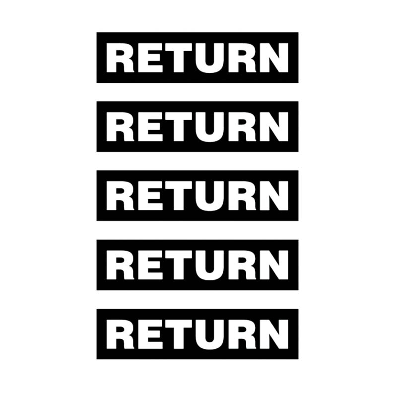 Supplementary Safety Markers - Return, White/Black, 200 x 25 mm