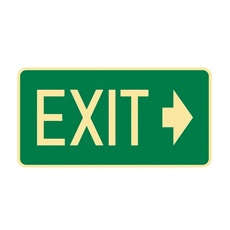 Exit Sign - Exit, 400mm (W) x 100mm (H), Self Adhesive Vinyl