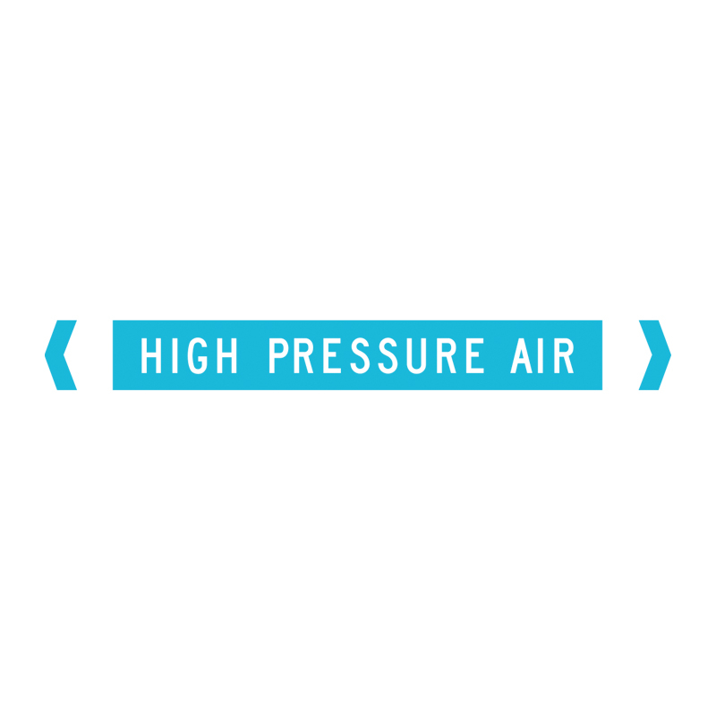 Standard Pipe Marker, Self Adhesive, High Pressure Air, 40-75mm O.D. - Pack of 10 
