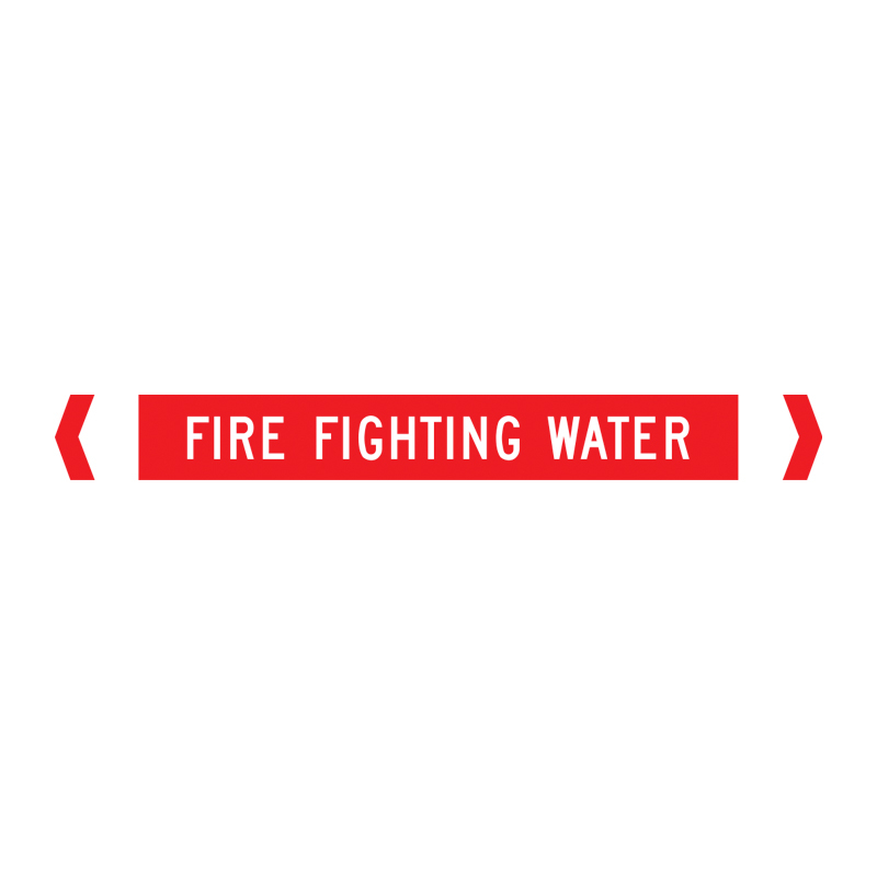 Standard Pipe Marker, Self Adhesive, Fire Fighting Water, Up to 40mm O.D. - Pack of 10 
