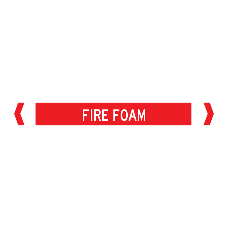 Standard Pipe Marker, Self Adhesive, Fire Foam, Up to 40mm O.D. - Pack of 10 