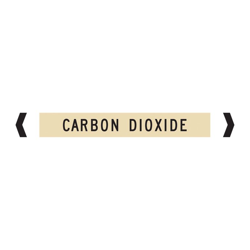 Standard Pipe Marker, Self Adhesive, Carbon Dioxide, Up to 40mm O.D. - Pack of 10 
