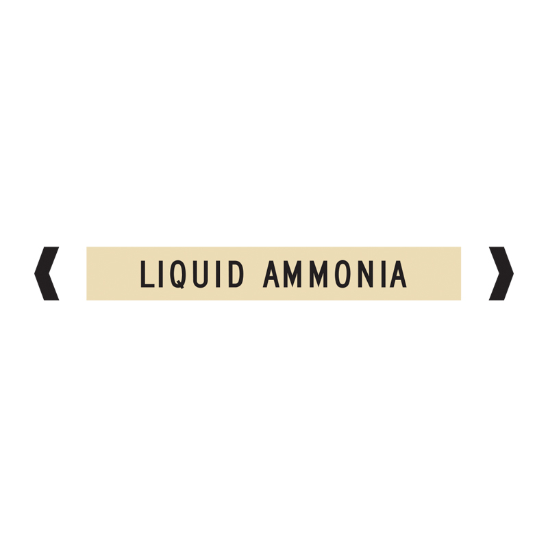 Standard Pipe Marker, Self Adhesive, Liquid Ammonia, 40-75mm O.D. - Pack of 10 