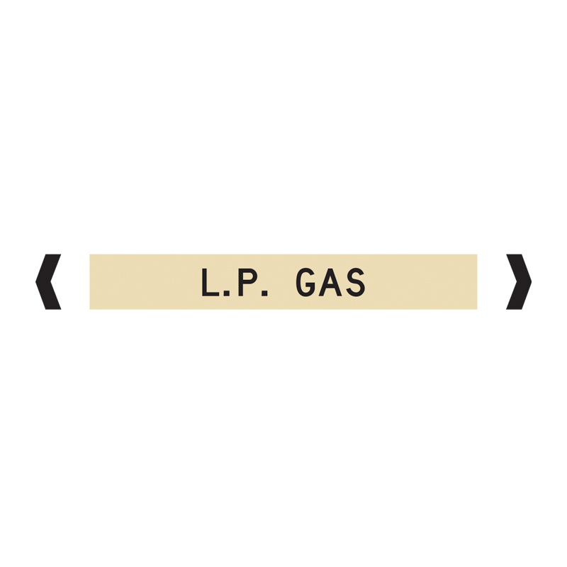 Standard Pipe Marker, Self Adhesive, L.P. Gas, Up to 40mm O.D. - Pack of 10 