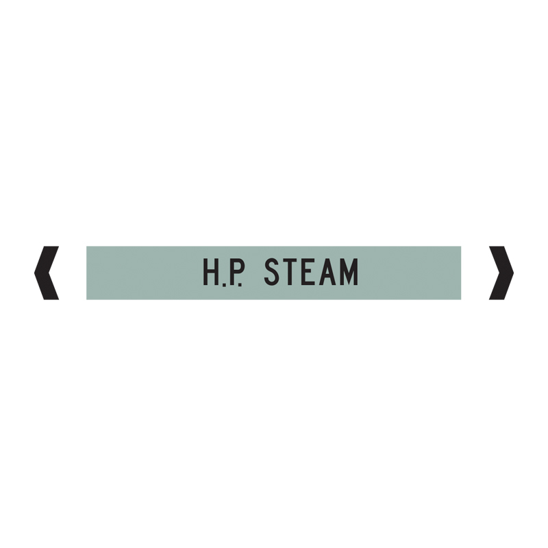 Standard Pipe Marker, Self Adhesive, H.P. Steam, 40-75mm O.D. - Pack of 10 