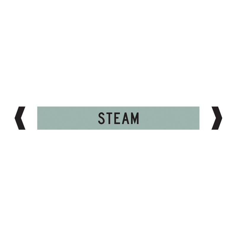 Standard Pipe Marker, Self Adhesive, Steam, 40-75mm O.D. - Pack of 10 