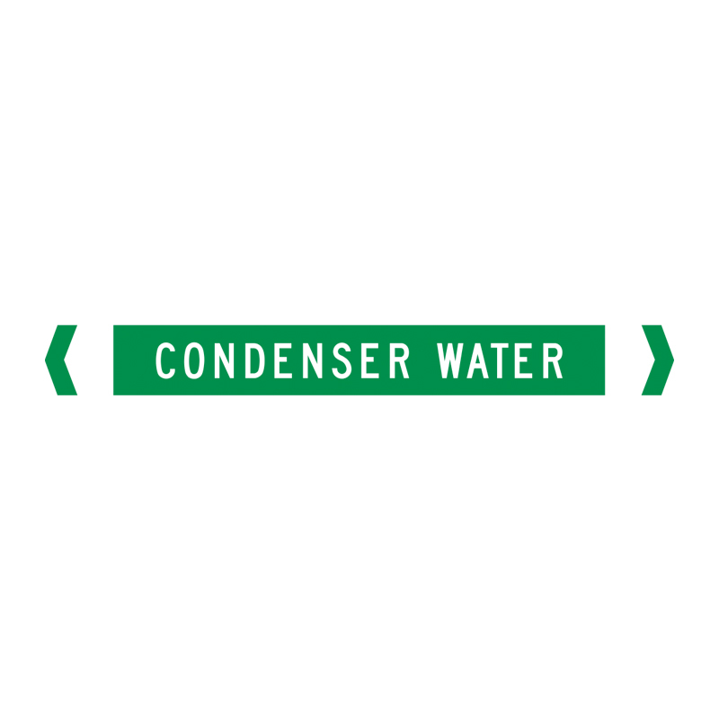 Standard Pipe Marker, Self Adhesive, Condenser Water, 40-75mm O.D. - Pack of 10 