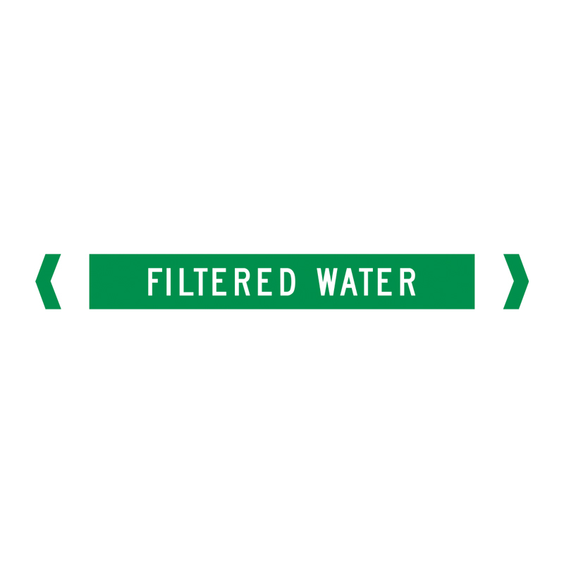 Standard Pipe Marker, Self Adhesive, Filtered Water - Pack of 10 