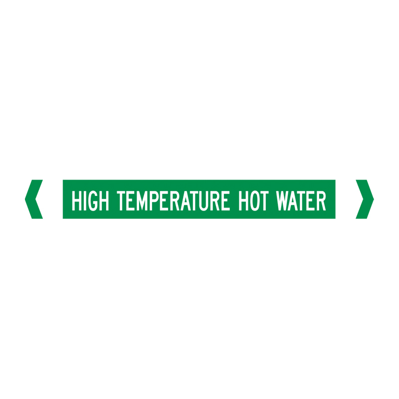 Standard Pipe Marker, Self Adhesive, High Temperature Hot Water, 40-75mm O.D. - Pack of 10 
